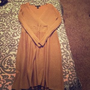 Gold sweater dress